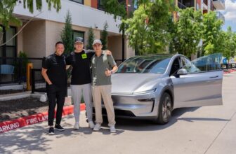 Tesla exhibits off its first totall...