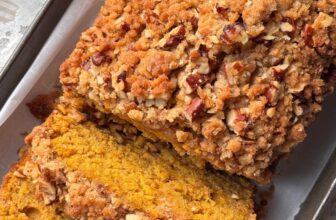 PUMPKIN PECAN STREUSEL BREAD –...