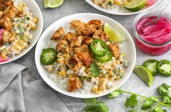 Road Corn Rooster Rice Bowl